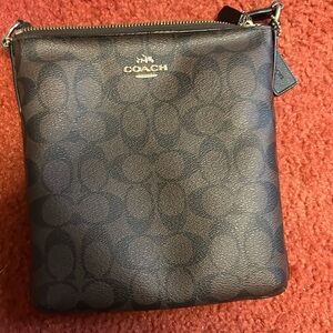 Coach Dark Brown Signature Crossbody Bag